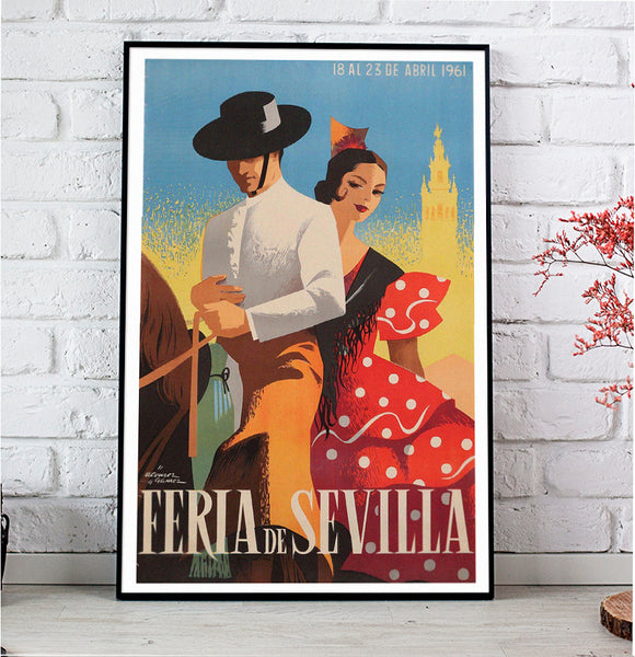 Sevilla Festival Poster Feria de Abril 1961 by Alvarez Gomez