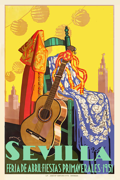 Sevilla Festival Poster Feria de Abril 1951