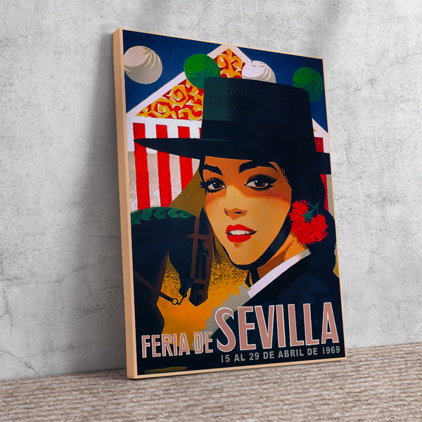 Sevilla Festival Poster Feria de Abril 1969 Canvas