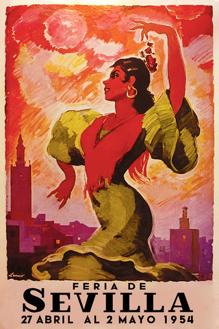 Feria de Sevilla 1954  Poster by LEONCIO ÁLVAREZ-OSSORIO BARRAU