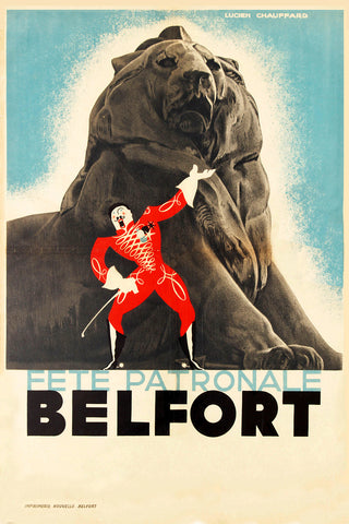 Belfort-France  Fete Patronale Vintage Poster