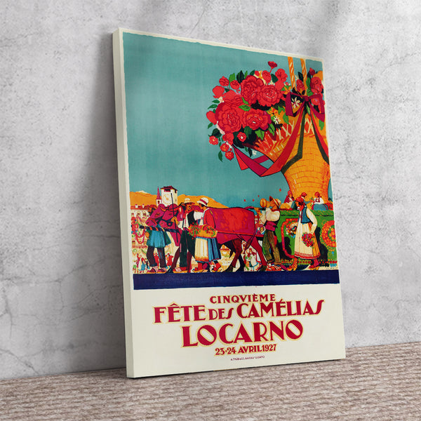 Fete des Camelias Locarno 1927 Festival Poster canvas