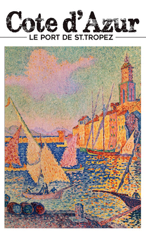 Cote d'Azur -Le Port de St.Tropez Vintage Travel Poster