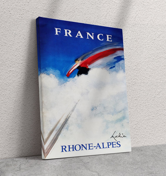 Rhone Alpes France, Winter Sports Canvas Poster