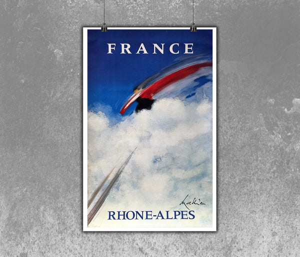 Rhone Alpes France, Winter Sports Poster