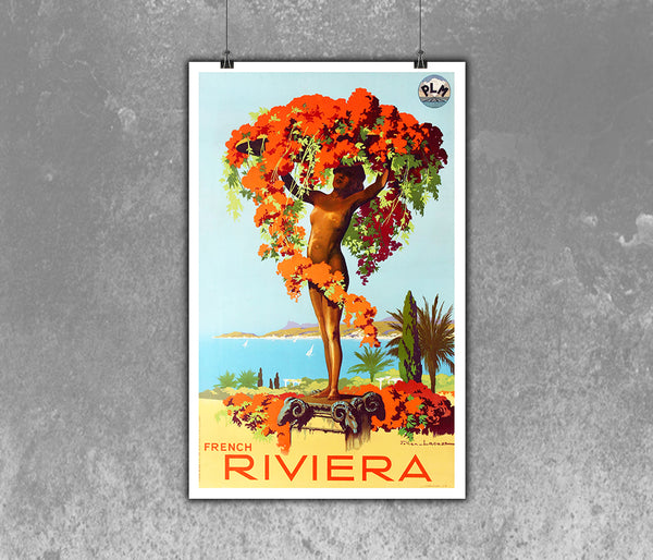 French Riviera 1935 - Original Vintage Railway Travel Poster