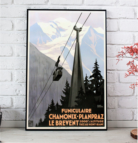 Funiculaire/Chamonix-Planpraz le Brevent 1928 by Roger Broders,