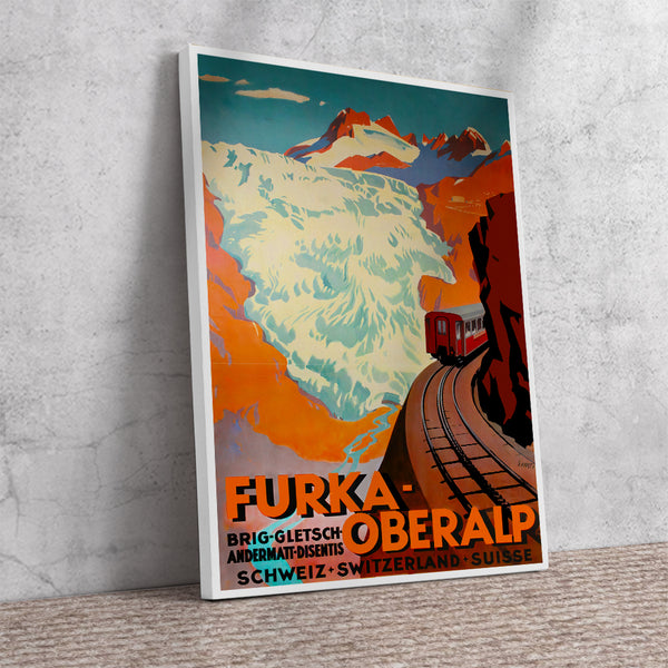 Furka-Oberalp Swiss Vintage Travel Poster 1959 by Otto Ernst