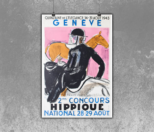 Geneve Hippique competition poster from 1943.