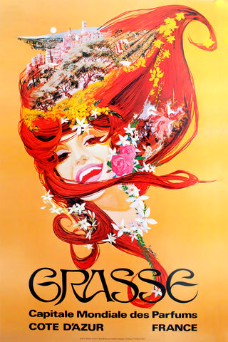 Grasse, World Capital of Parfumes. Swiss Vintage Travel Poster