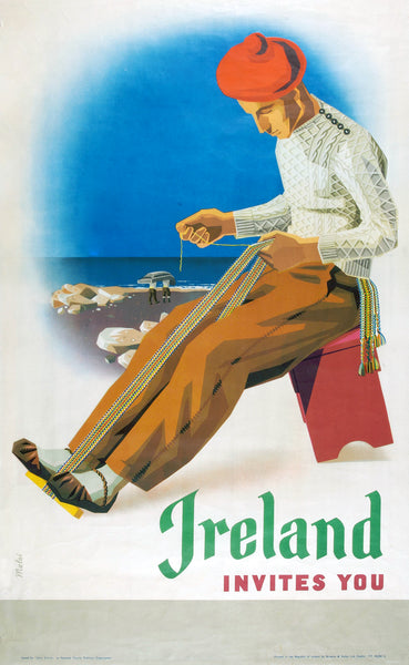 Ireland Invites You-Vintage Poster 