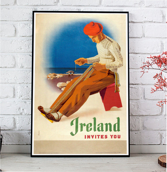 İreland İnvites You-Vintage Poster