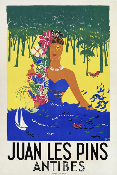 French Riviera Vintage Travel Poster by Fèvre