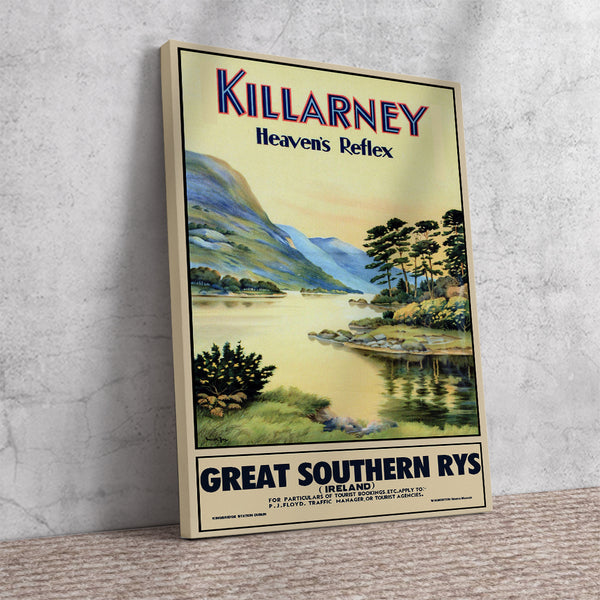 Killarney, Great Southern Rys Ireland Vintage Poster Canvas