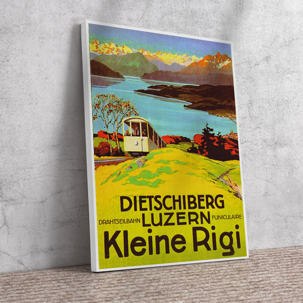 Dietschiberg Luzern Kleine Rigi, Drahtseilbahn funiculaire  Vintage Poster Otto LANDOLT 1932