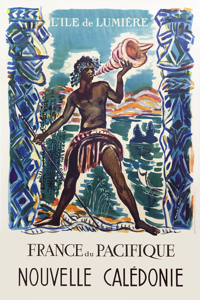 Nouvelle Caledonie (New Caledonia) South Pasific Travel Poster 