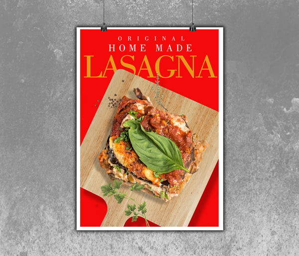 Lasagna Poster for Restaurant