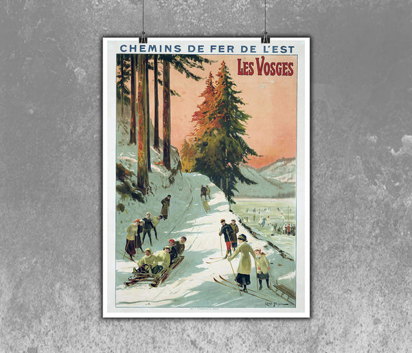 Les Vosges  Vintage French Travel Poster  by Louis Tauzin