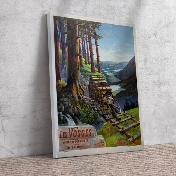 Les Vosges by Hogo d'Alesi Vintage  Travel Poster   Canvas