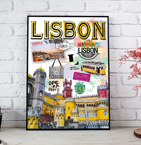 Lisbon Retro Poster