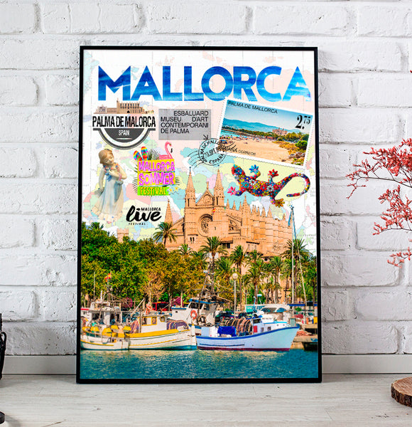 Mallorca Retro Poster