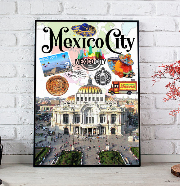 Mexico City Retro Poster