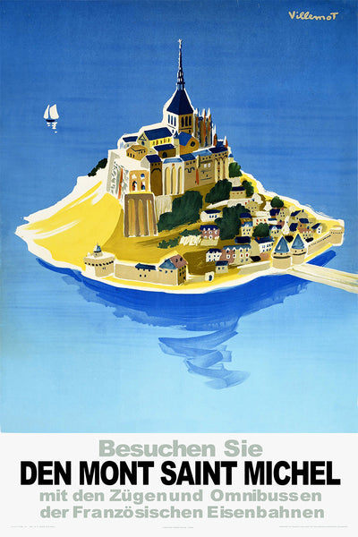 Visitez Le Mont Saint-Michel  Vintage  Travel Poster