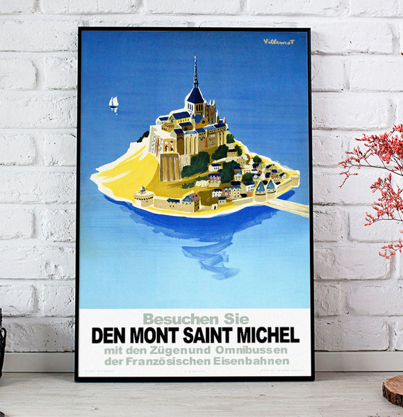 Visitez Le Mont Saint-Michel  Vintage travel Poster