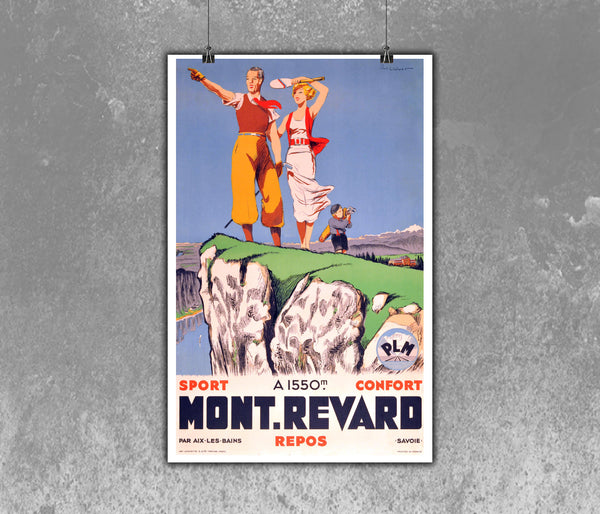 Mont Revard Sport Confort Repos French Winter Ski Poster by Paul Ordner