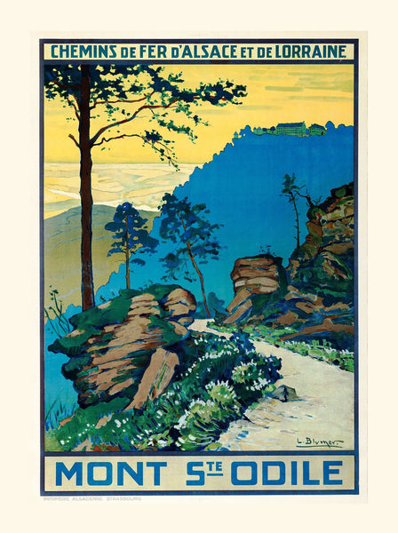 Mont Ste Odile Poster Rare Vintage Travel Poster by Blumer