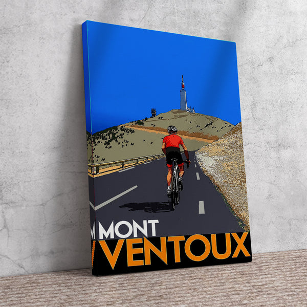 Mont Ventoux Bcycle  Route Vintage Travel Poster Canvas