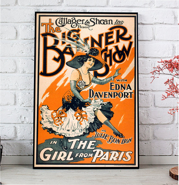 The Big Banner Show Poster  Vintage Entertainment Poster 1910