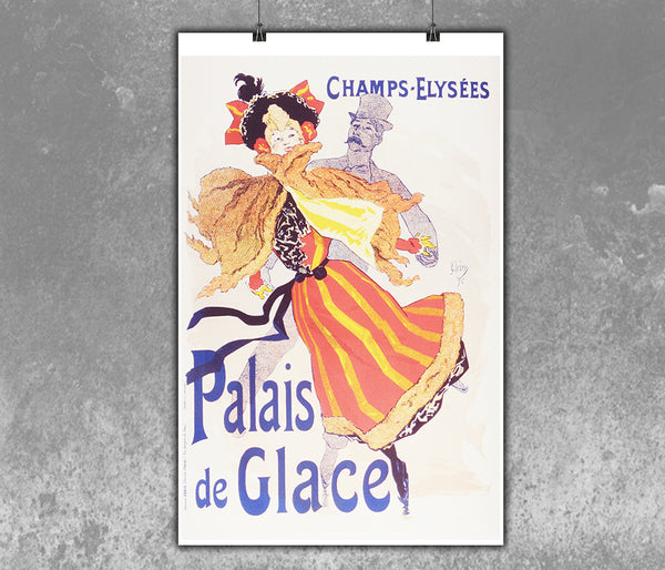 Palais de glace--Champs Elysées / Chéret Vintage French Poster 1893