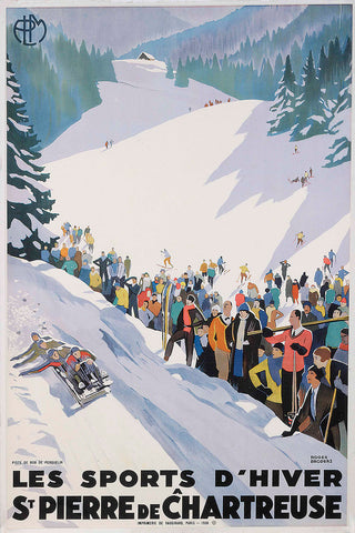 St. Pierre de Chartreuse.  French Winter Sports Poster