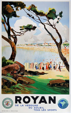 Royan France Vintage Travel Poster