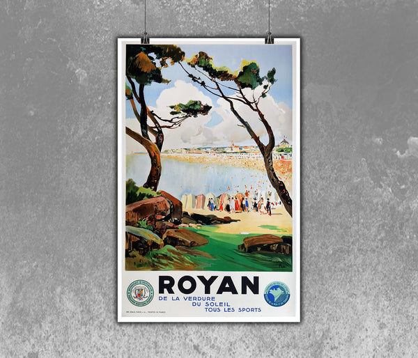 Royan France Vintage Travel Poster