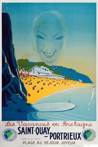 La Vacances  en Bretagne -Saint-Cast Vintage Poster