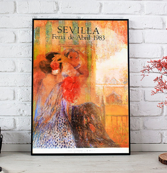 Sevilla Festival Poster Feria de Abril 1983 by Juan Fernandez