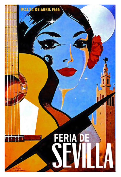 Sevilla Festival Poster Feria de Abril 1966 by Alvarez Gomez