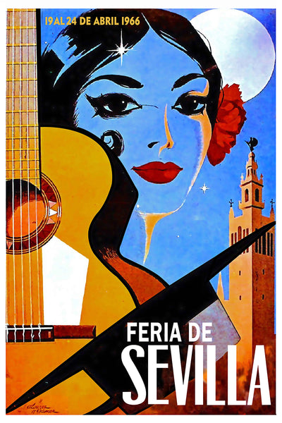 Sevilla Festival Poster Feria de Abril 1966 by Alvarez Gomez