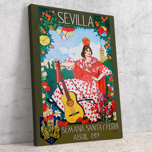 Sevilla  Festival Poster-Semana Santa Y Feria Abril 1919