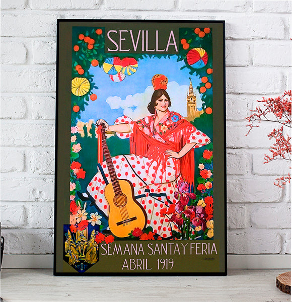 Sevilla  Festival Poster-Semana Santa Y Feria Abril 1919