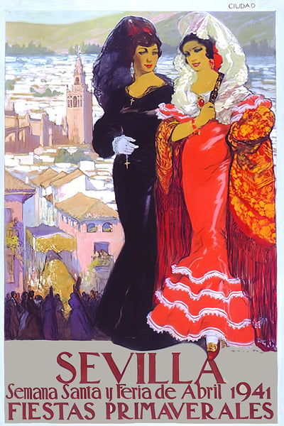 Sevilla Festival Poster Feria de Abril 1941 by Hohenleiter