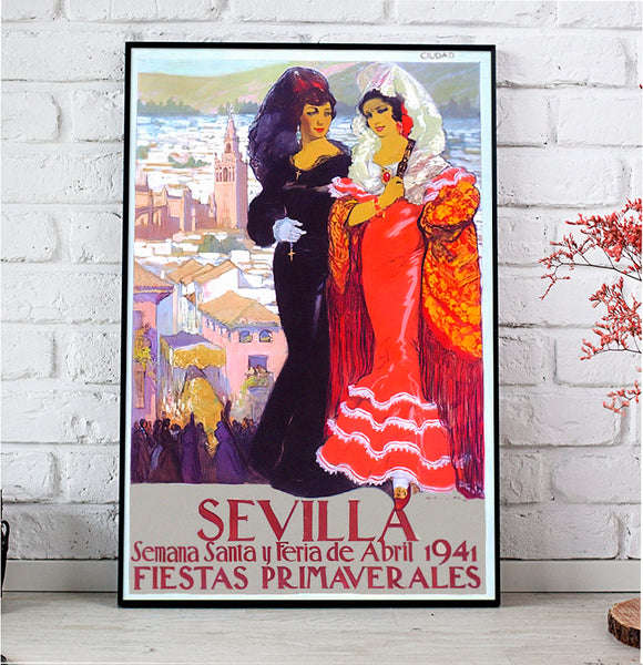 Sevilla Festival Poster Feria de Abril 1941 by Hohenleiter