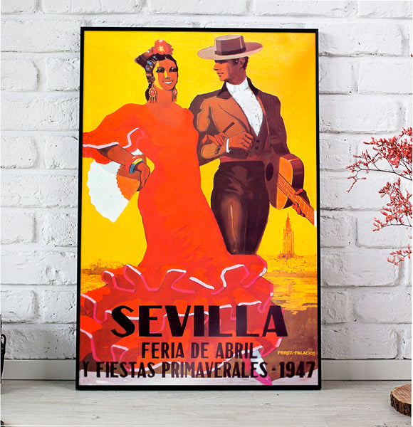 Sevilla Festival Poster-Semana Santa Y Feria de Abril 1947 by Julio Pérez Palacios