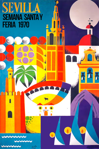 Sevilla Festival Poster Feria de Abril 1970