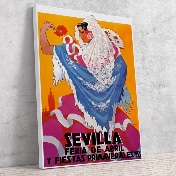 Feria de Sevilla 1953 Poster by J. Ramos Remastered