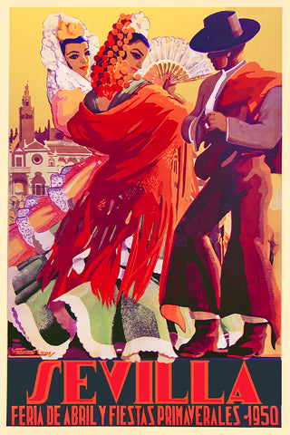 Sevilla Festival Poster Feria de Abril 1950