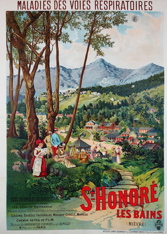 St. Honore Les Bains (Nievre)  Vintage Travel Poster