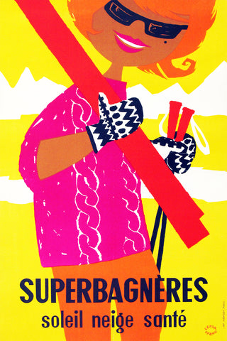 Luchon Superbagneres Winter Sports Poster